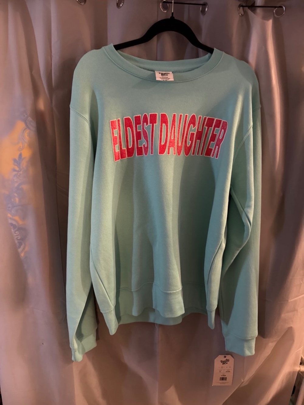 Taylor Swift “Eldest Daughter” Life of a Showgirl Teal and Red lettering